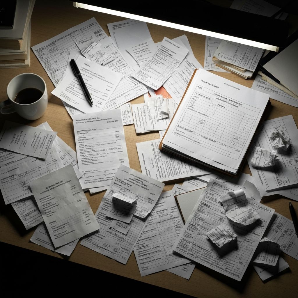 Disorganized expense tracking